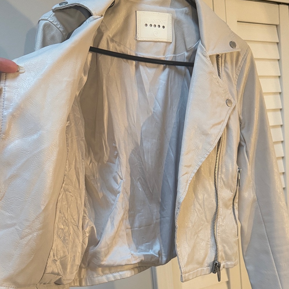 Blank NYC Women's Off-White Leather Jacket - Picture 7 of 8